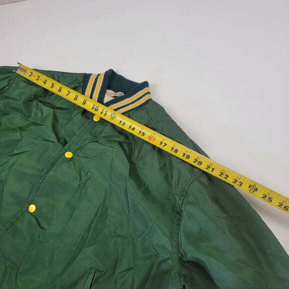 Vintage 90s West Wind Varsity Bomber Satin Jacket Mens L Greenbay Packer‎ Colors - Picture 5 of 11
